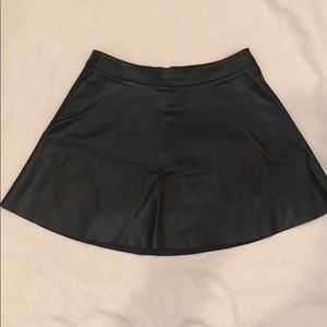 Leather skater skirt